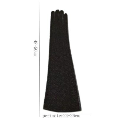 Autumn-Winter Black Fashion Gloves - Image 5