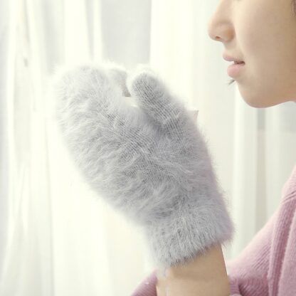 Female Soft Fingerless Mittens - Image 3
