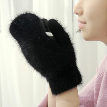 Female Soft Fingerless Mittens - Image 4