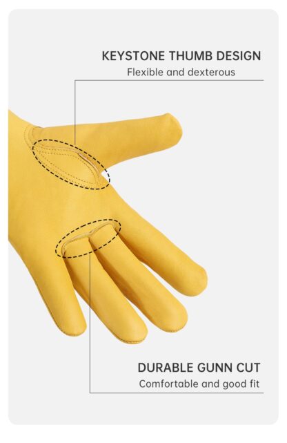 Yellow Safety Work Gloves - Image 4