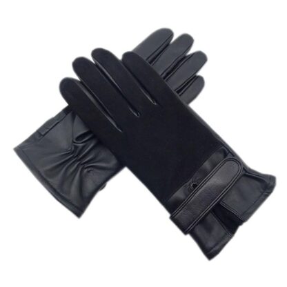 Men’s Leather Gloves Fashionable Wrist Detail - Image 2