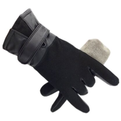 Men’s Leather Gloves Fashionable Wrist Detail