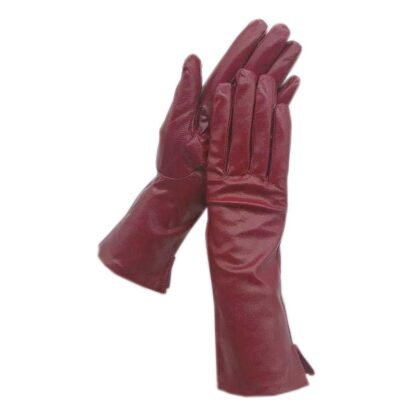 Fashionable Wine Red Gloves - Image 3