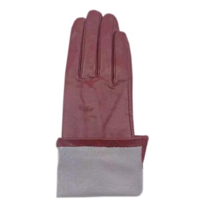 Fashionable Wine Red Gloves - Image 4