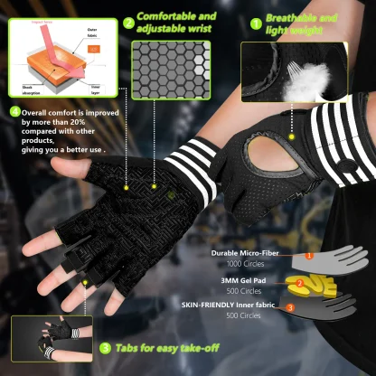 Breathable Anti-slip Workout Gloves - Image 4