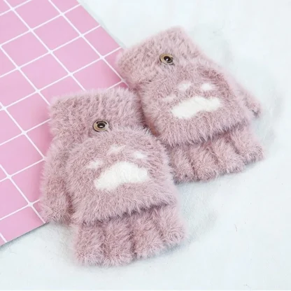 Fingerless Gloves with Cute Paw Design - Image 6