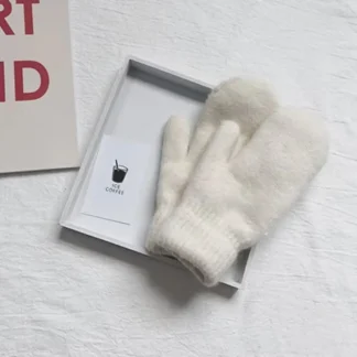 Imitation Rabbit Fur Knit Gloves