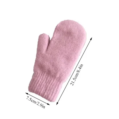 Imitation Rabbit Fur Knit Gloves - Image 6